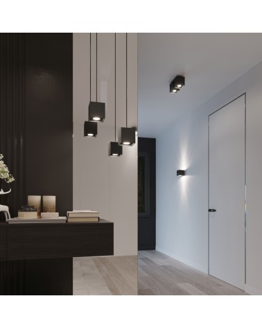 Deckenleuchte QUAD 1 schwarz