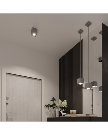 Deckenleuchte QUAD 1 grau