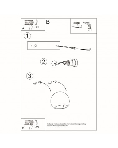 Wandleuchte Keramik GLOBE