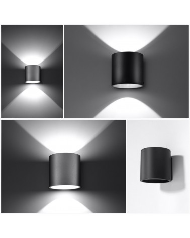 Wandleuchte ORBIS 1 schwarz