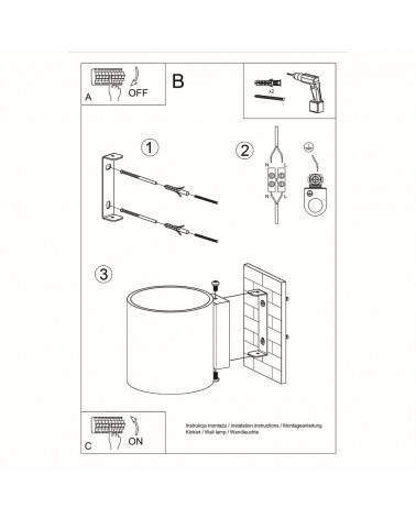 Wandleuchte ORBIS 1 weiß
