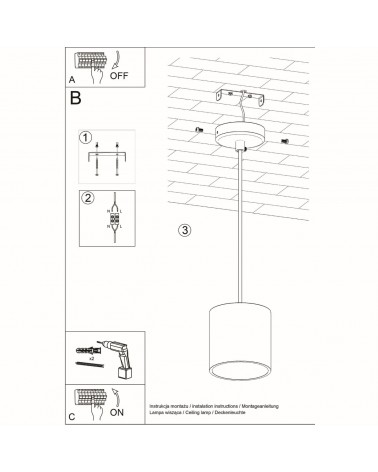 Hängeleuchte ORBIS 1 weiß
