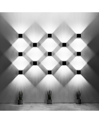 Wandleuchte QUAD 1 schwarz