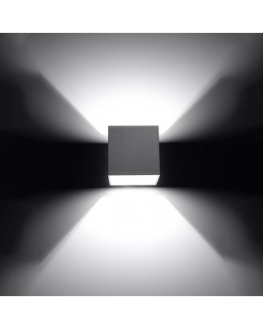Wandleuchte QUAD 1 grau