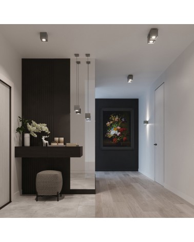 Wandleuchte QUAD 1 grau