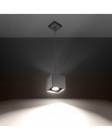 Hängeleuchte QUAD 1 grau