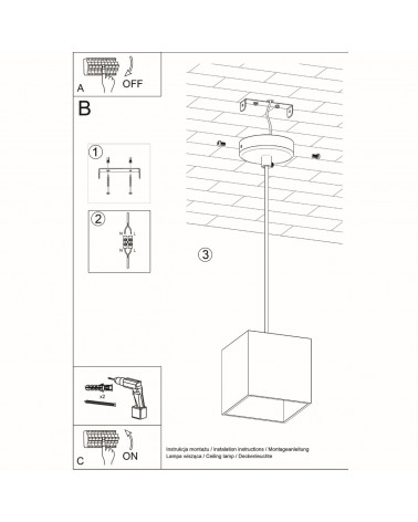 Hängeleuchte QUAD 1 weiß