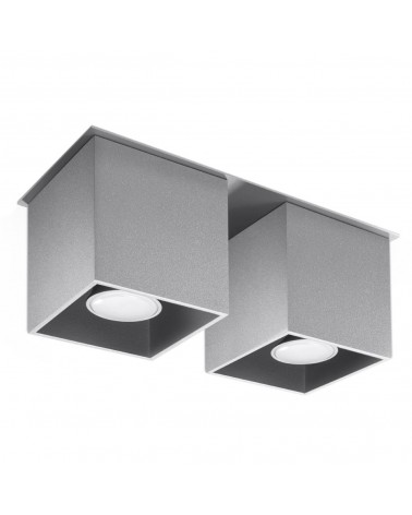 Deckenleuchte QUAD 2 grau