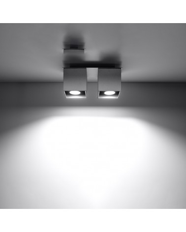 Deckenleuchte QUAD 2 grau