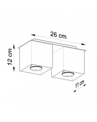 Deckenleuchte QUAD 2 grau