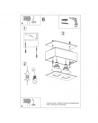Deckenleuchte MONO 2 weiß