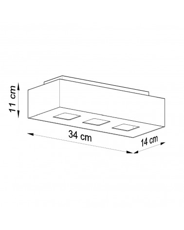 Deckenleuchte MONO 3 weiß