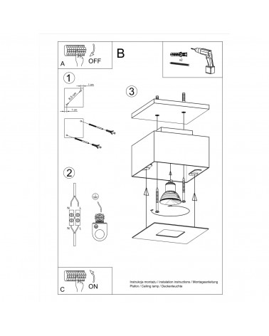 Deckenleuchte MONO 1 schwarz