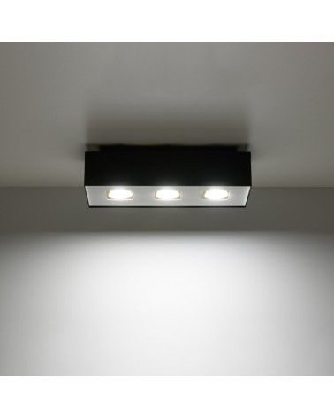 Deckenleuchte MONO 3 schwarz