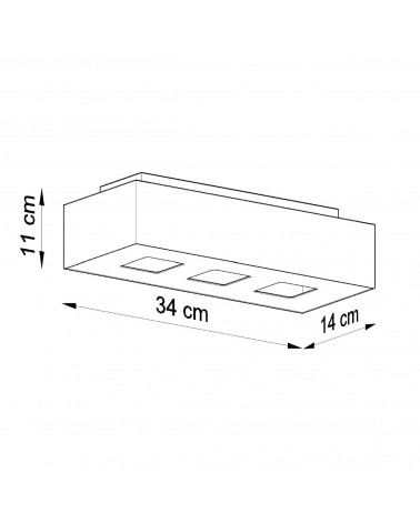 Deckenleuchte MONO 3 schwarz