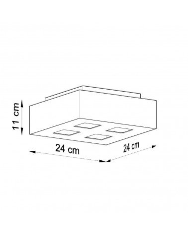 Deckenleuchte MONO 4 schwarz