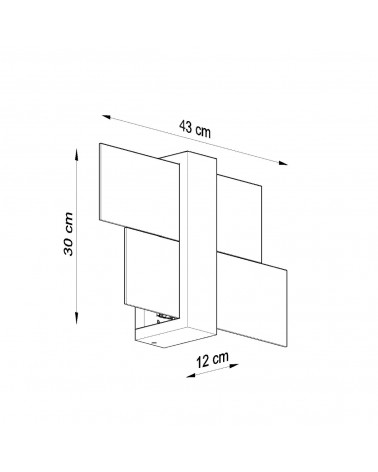 Wandleuchte FENIKS 1 Wenge