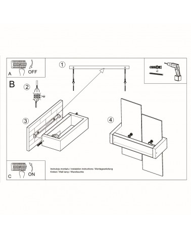 Wandleuchte FENIKS 1 weiß