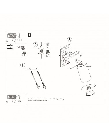 Wandleuchte RING schwarz