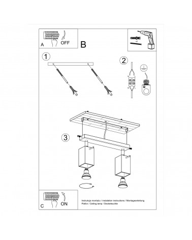 Deckenleuchte MERIDA 2 weiß