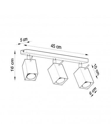 Deckenleuchte MERIDA 3 weiß