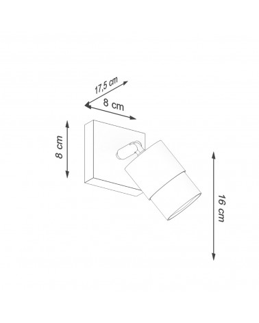 Wandleuchte NERO schwarz/chrom