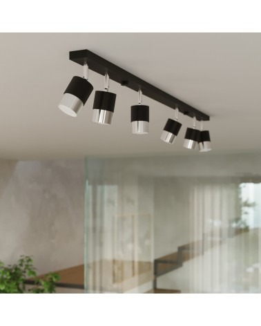 Wandleuchte NERO schwarz/chrom