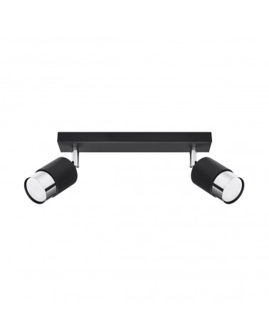 Deckenleuchte NERO 2 schwarz/chrom