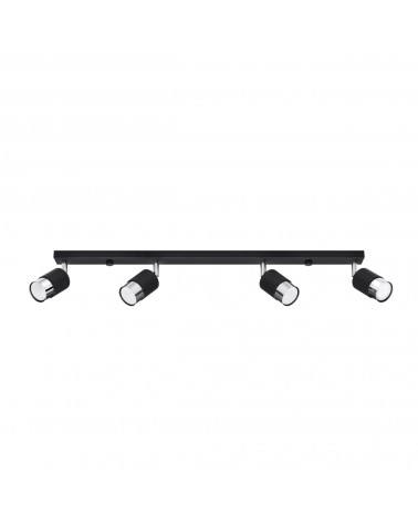 Deckenleuchte NERO 4 schwarz/chrom