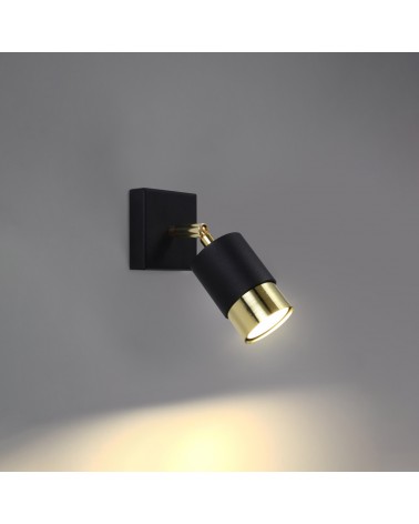 Wandleuchte NERO schwarz/gold
