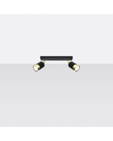 Deckenleuchte NERO 2 schwarz/gold