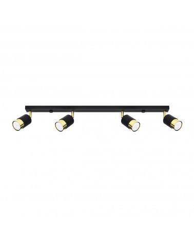 Deckenleuchte NERO 4 schwarz/gold