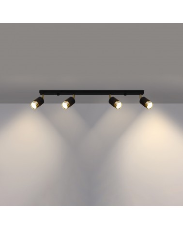 Deckenleuchte NERO 4 schwarz/gold