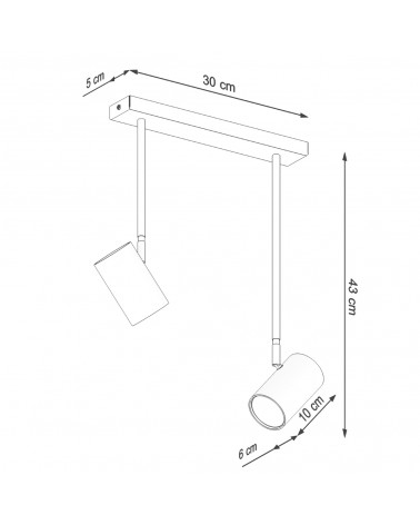 Deckenleuchte NORANO 2 schwarz