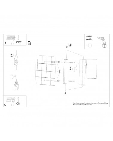 Wandleuchte UTTI schwarz