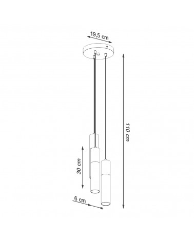 Hängeleuchte BORGIO 3P weiß