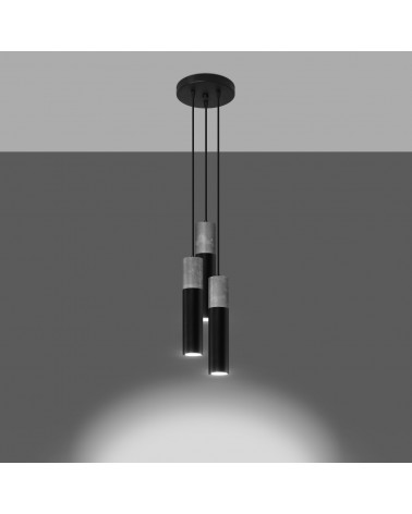 Hängeleuchte BORGIO 3P schwarz