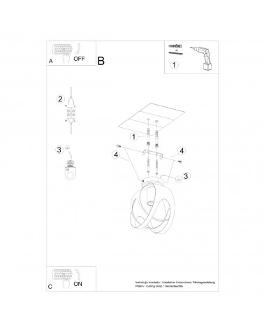 Deckenleuchte TULOS weiß