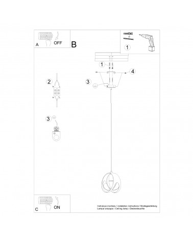 Hängeleuchte TULOS 1 weiß
