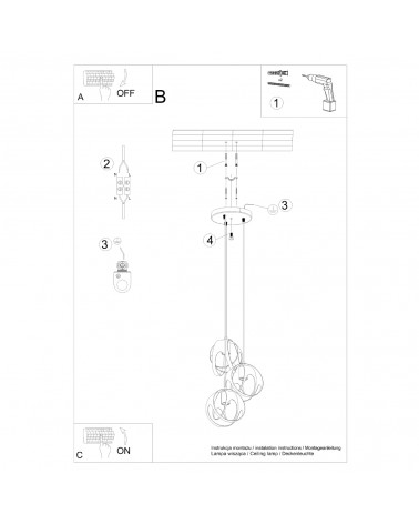 Hängeleuchte TULOS 3P weiß
