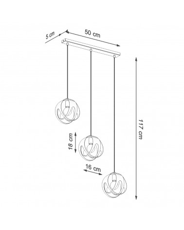 Hängeleuchte TULOS 3L weiß
