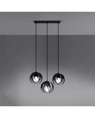 Hängeleuchte TULOS 3L schwarz