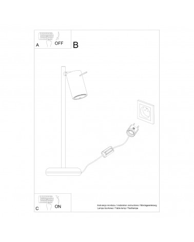 Tischleuchte RING schwarz