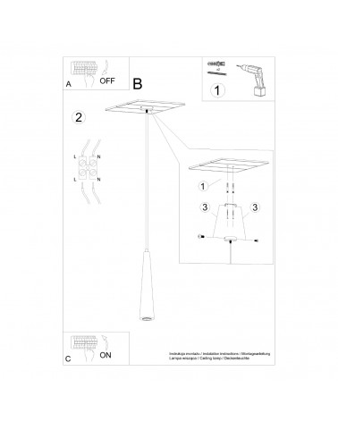 Hängeleuchte SULA 1 Naturholz