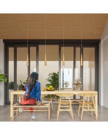 Hängeleuchte SULA 1 Naturholz