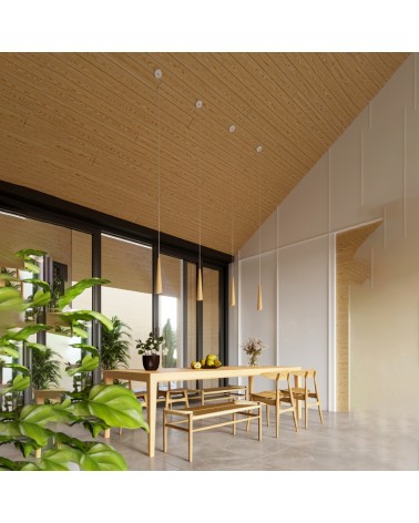 Hängeleuchte SULA 3P Naturholz