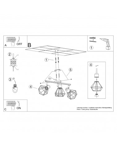 Deckenleuchte ARTEMIS 3 weiß