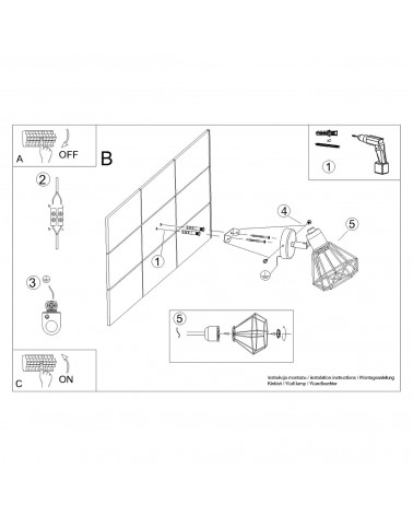 Wandleuchte ARTEMIS 1 schwarz