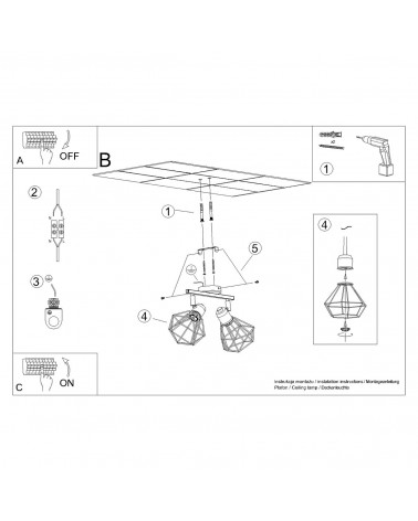 Deckenleuchte ARTEMIS 2 schwarz