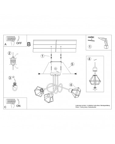 Kronleuchter ARTEMIS 3S schwarz